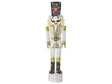 Christmas Outdoor LED Decoration Gold and White Metal 152 cm Xmas Garden Ornament Lightup Beliani