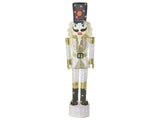 Christmas Outdoor LED Decoration Gold and White Metal 152 cm Xmas Garden Ornament Lightup Beliani
