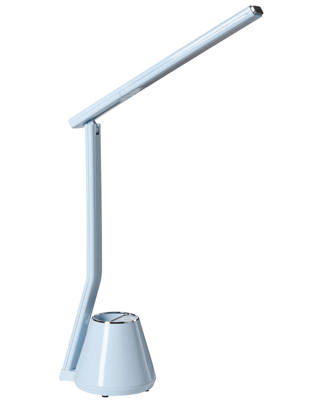 LED Desk Lamp Light Blue Synthetic Material 3 CCT Modes Dimmer with Pen Holder Adjustable Shade Modern Desk Lamp Home Office Beliani
