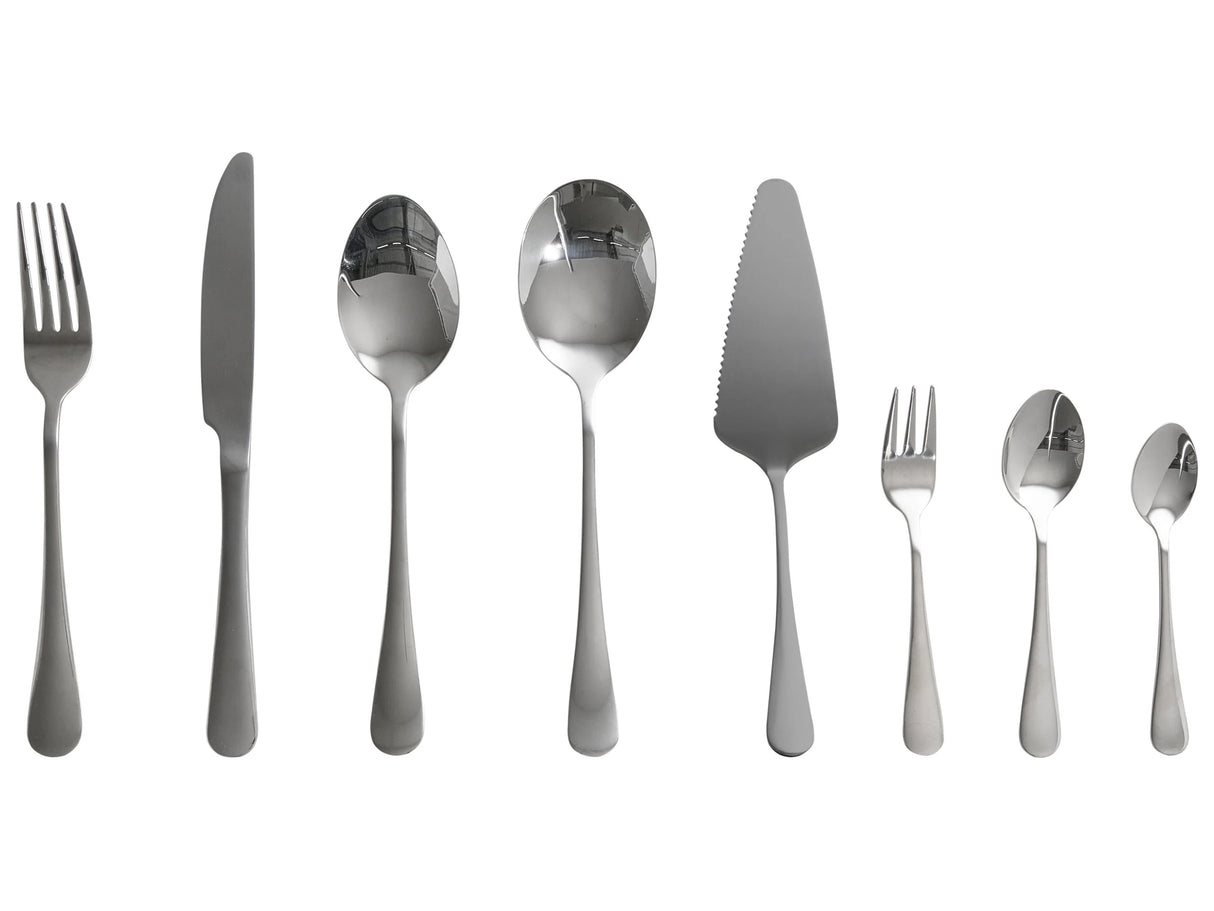 Cutlery Set Silver Stainless Steel 70 Pieces for Every Occasion Knife Spoon Fork Teaspoon Cake Fork Cake Shovel Mocha Spoon Salad Spoon Modern Design Beliani
