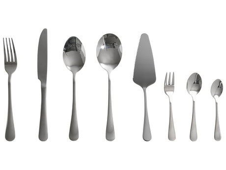 Cutlery Set Silver Stainless Steel 70 Pieces for Every Occasion Knife Spoon Fork Teaspoon Cake Fork Cake Shovel Mocha Spoon Salad Spoon Modern Design Beliani