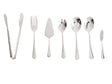 Cutlery Set 7 Pieces Silver Stainless Steel Functional Set Butter Knife Fish Fork Salad Fork Cake Shovel Kitchen Tongs Vegetable Spoon Glamour Beliani