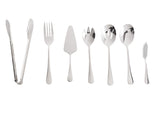 Cutlery Set 7 Pieces Silver Stainless Steel Functional Set Butter Knife Fish Fork Salad Fork Cake Shovel Kitchen Tongs Vegetable Spoon Glamour Beliani