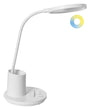 Office Desk Lamp White Table Lighting Reading Computer Lamp Adjustable Arm Slide Stepless Dimmer Colour Temperature Beliani