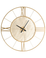 Wall Clock Gold Metal Hanging Timepiece Indistrial Scandi Style Beliani