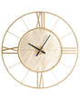 Wall Clock Gold Metal Hanging Timepiece Indistrial Scandi Style Beliani