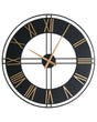 Wall Clock Black Metal Hanging Timepiece Indistrial Scandi Style Beliani
