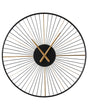Wall Clock Black Metal Hanging Timepiece Indistrial Scandi Style Beliani