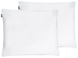 Set of 2 Bed Pillow White Cotton Duck Down and Feathers 50 x 60 cm Medium Soft Beliani