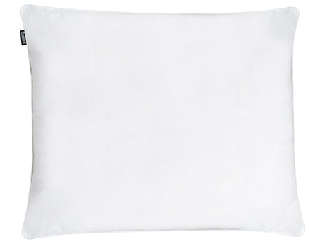 Bed Pillow White Cotton Duck Down and Feathers 50 x 60 cm Medium Soft Beliani