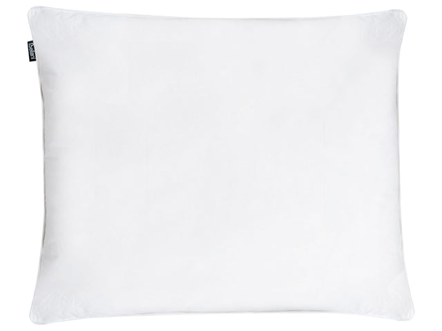 Bed Pillow White Cotton Duck Down and Feathers 50 x 60 cm Medium Soft Beliani