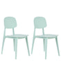 Set of 2 Garden Chairs Mint Green Polypropylene Lightweight Weather Resistant Plastic Indoor Outdoor Modern Beliani