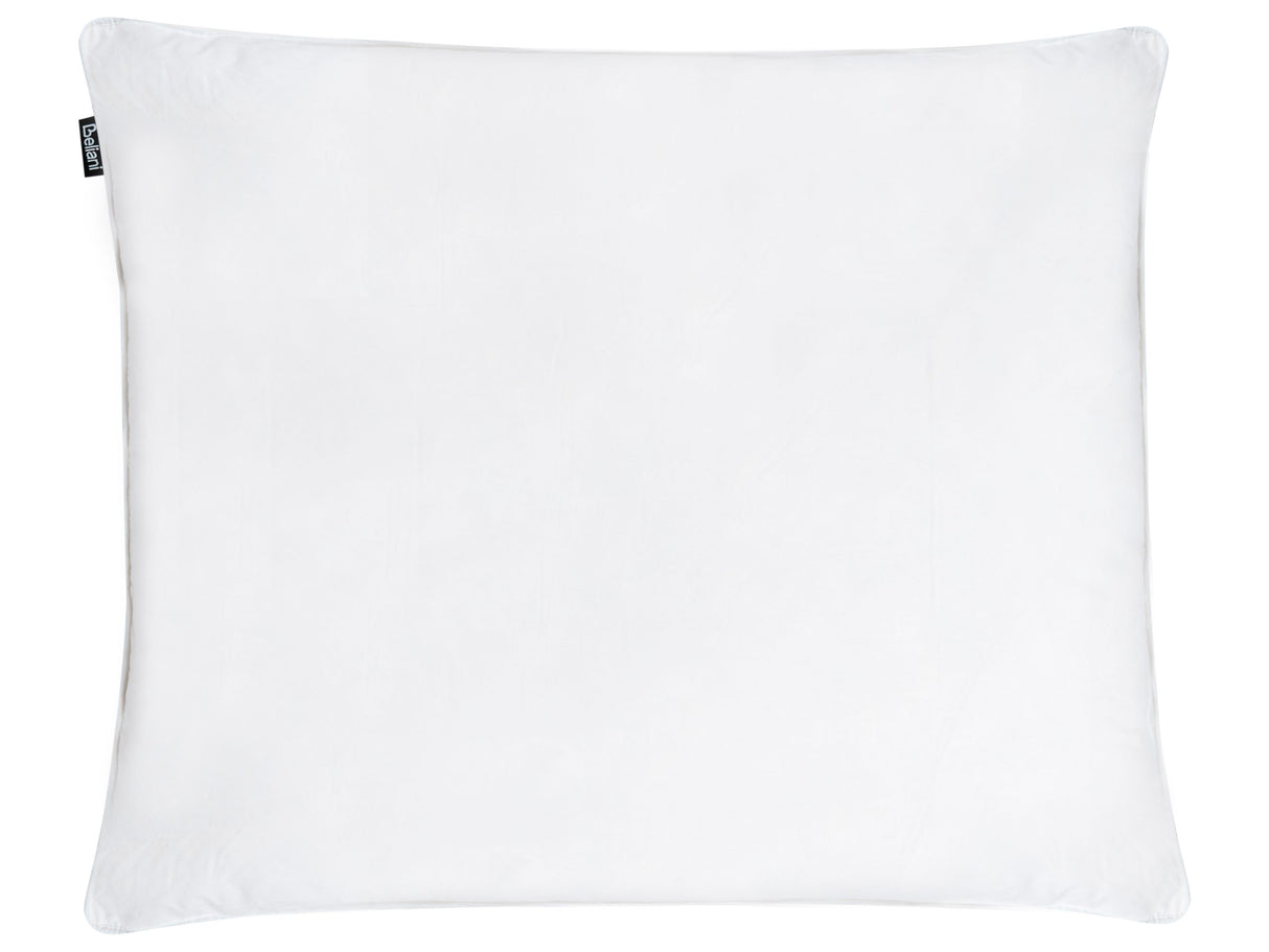 Bed Pillow White Cotton Duck Down and Feathers 50 x 60 cm High Medium Soft Beliani