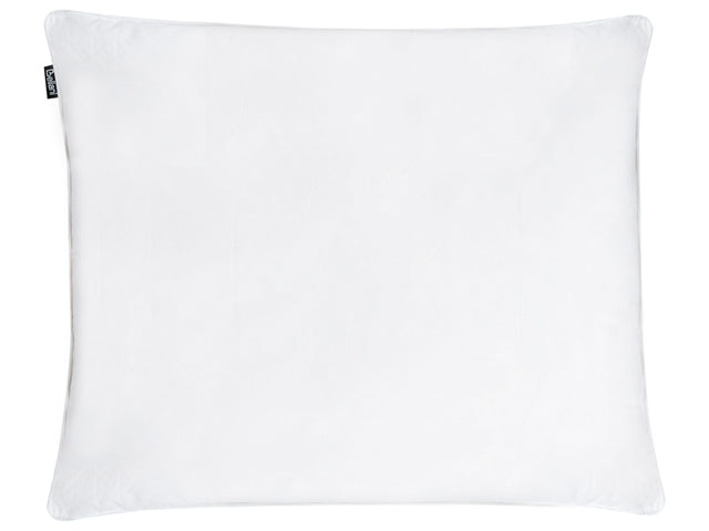 Bed Pillow White Cotton Duck Down and Feathers 50 x 60 cm High Medium Soft Beliani