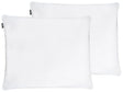 Set of 2 Bed Pillow White Cotton Duck Down and Feathers 50 x 60 cm High Medium Soft Beliani