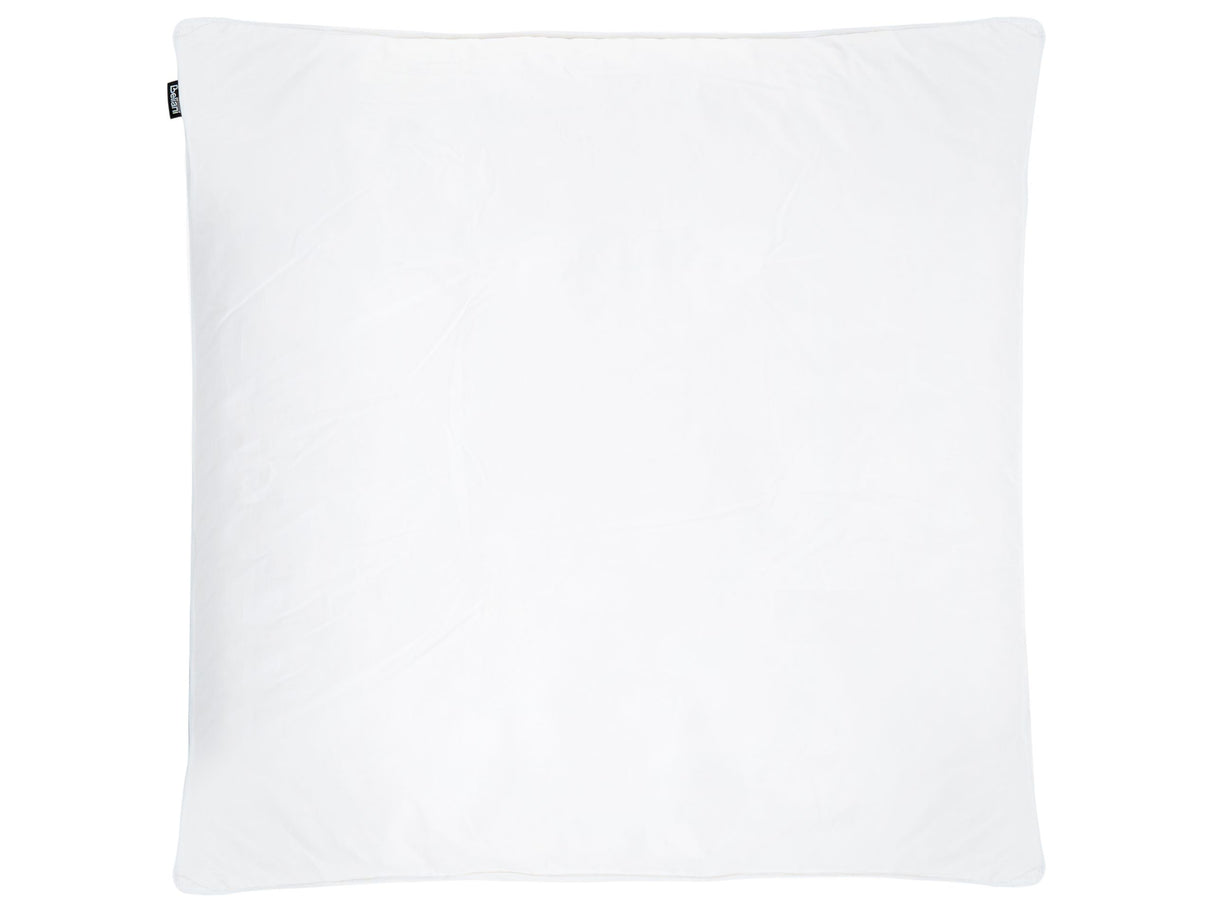 Bed Pillow White Cotton Duck Down and Feathers 80 x 80 cm High Medium Soft Beliani