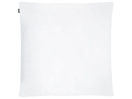 Bed Pillow White Cotton Duck Down and Feathers 80 x 80 cm High Medium Soft Beliani