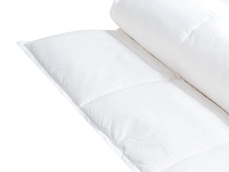 Duvet White Japara Cotton Super King Size 240 x 220 cm Duck Down Filling Quilted Bedding Bedroom Beliani