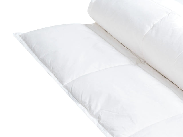 Duvet White Japara Cotton Super King Size 240 x 220 cm Duck Down Filling Quilted Bedding Bedroom Beliani