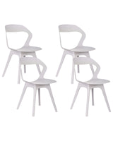 Set of 4 Garden Chairs Taupe Polypropylene Lightweight Weather Resistant Plastic Indoor Outdoor Modern Beliani
