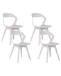Set of 4 Garden Chairs Taupe Polypropylene Lightweight Weather Resistant Plastic Indoor Outdoor Modern Beliani