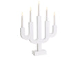 LED Decoration White Candle Holder Indoor MDF Seasonal Accessory Home Dcor with Lights Beliani