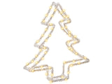 Garden LED Decoration White Acrylic 35 x 6 x 29 cm Indoor Outdoor Christmas Tree Seasonal Accessory Home Dcor with Lights Beliani