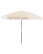 Garden Market Parasol Beige Polyester Fabric Steel Pole   2.32 m Stylish Modern Beliani