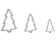 Garden LED Decoration Black Indoor Outdoor 3 Christmas Trees Seasonal Accessory Home Dcor with Lights Beliani