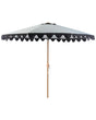Garden Market Parasol Grey Polyester Fabric Aluminium Pole   2.70 m Stylish Modern Beliani