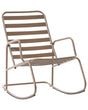 Garden Rocking Chair Taupe Aluminium Slatted Design Modern Style Outdoor Beliani
