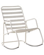 Garden Rocking Chair White Aluminium Slatted Design Modern Style Outdoor Beliani