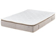 Latex Pocket Mattress White and Beige EU Small Double Size Firm Zippered Removable Polyester Cover Bedroom Accessories Beliani