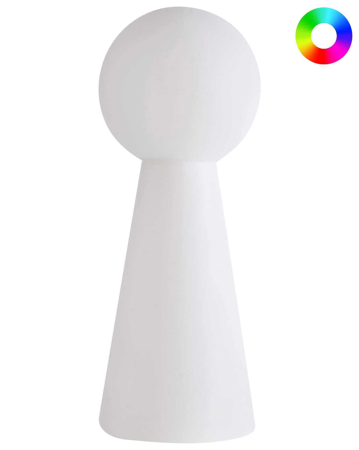 Outdoor LED Floor Lamp White Synthetic Material RGB Lights IP54 Modern Design Decorative Garden Accessories Beliani