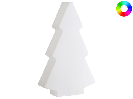 Outdoor LED Floor Lamp White Synthetic Material RGB Lights IP54 Christmas Tree Shape Modern Design Decorative Garden Accessories Beliani