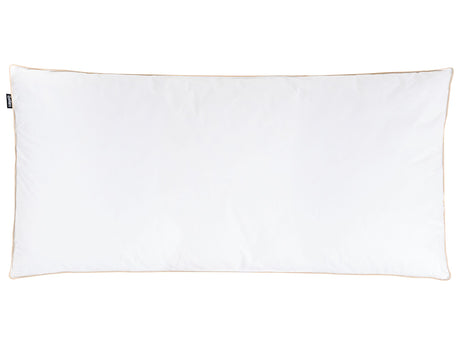 Bed Pillow Triple Compartment  White Duck Feather and Down 40 x 80 cm Premium Cotton Casing Down Surround Pillow Beliani