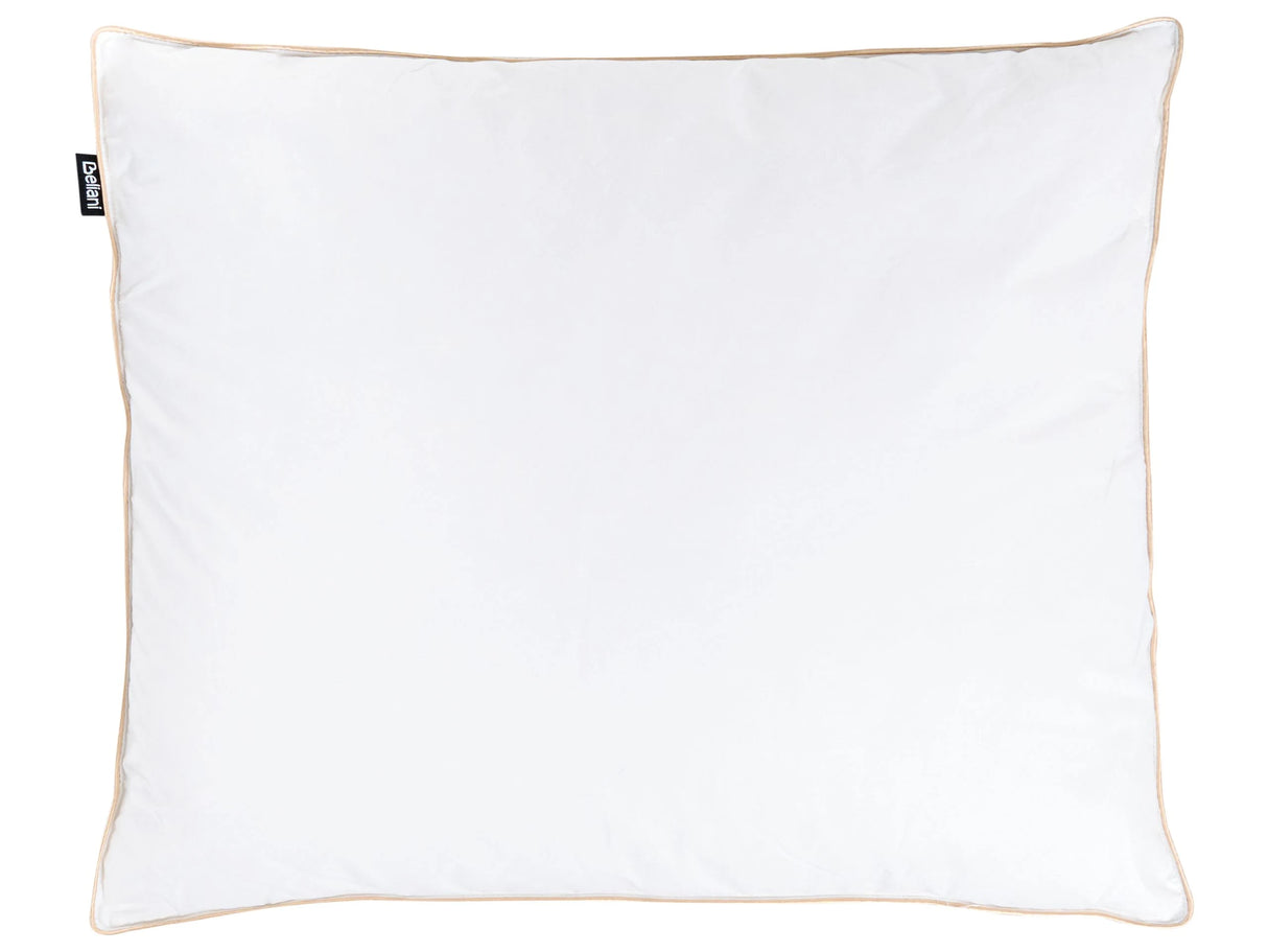 Bed Pillow Triple Compartment  White Duck Feather and Down 50 x 60 cm  Premium Cotton Casing Down Surround Pillow Beliani