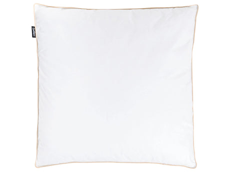 Bed Pillow Triple Compartment  White Duck Feather and Down 80 x 80 cm Premium Cotton Casing Down Surround Pillow Beliani