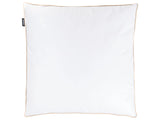 Low Bed Pillow Triple Compartment  White Duck Feather and Down 80 x 80 cm Premium Cotton Casing Down Surround Pillow Beliani