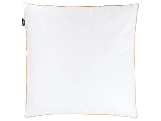 Low Bed Pillow Triple Compartment  White Duck Feather and Down 80 x 80 cm Premium Cotton Casing Down Surround Pillow Beliani