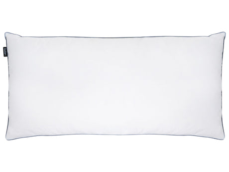 Low Bed Pillow Triple Compartment  White Duck Feather and Down 40 x 80 cm Premium Cotton Casing Down Surround Pillow Beliani