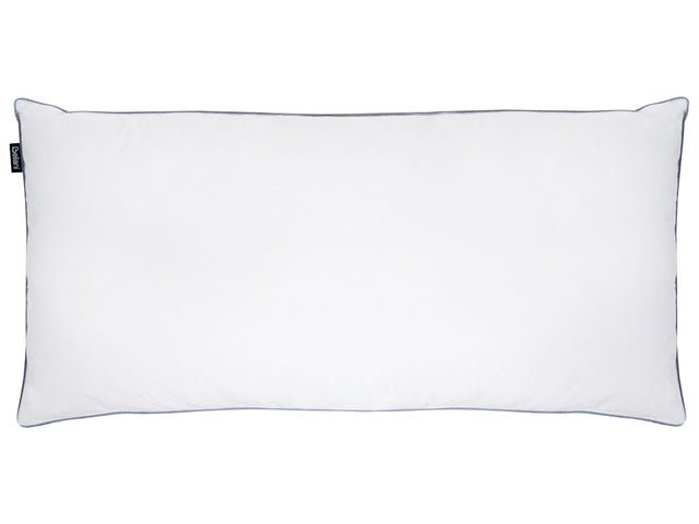 Low Bed Pillow Triple Compartment  White Duck Feather and Down 40 x 80 cm Premium Cotton Casing Down Surround Pillow Beliani