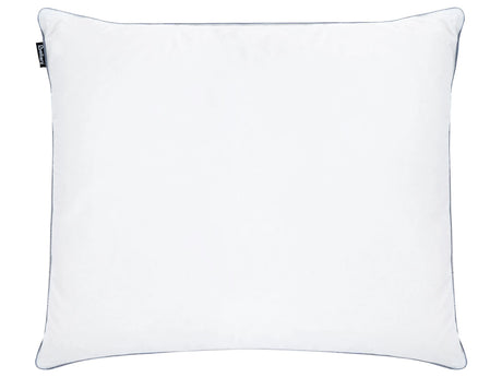 Low Bed Pillow Triple Compartment  White Duck Feather and Down 50 x 60 cm Premium Cotton Casing Down Surround Pillow Beliani