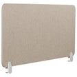 Desk Screen Beige PET Board Fabric Cover 120 x 50 cm Acoustic Screen Modular Mounting Clamps Home Office Beliani