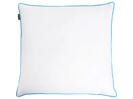 Low Bed Pillow White Duck Feather and Down 80 x 80  cm Premium Cotton Casing Natural Filling Beliani