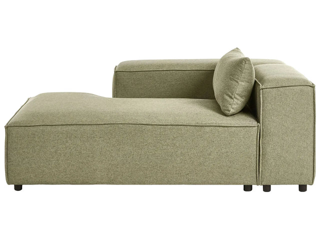 Right Hand Chaise Lounge Light Green Fabric Modern Living Room Beliani