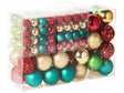 Set of 100 Christmas Baubles Multicolour Plastic Hanging Traditional Modern Style Xmas Tree Christmas Balls Glitter Matt Decor Beliani