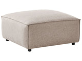 Ottoman Light Brown Fabric Living Room Modern Beliani
