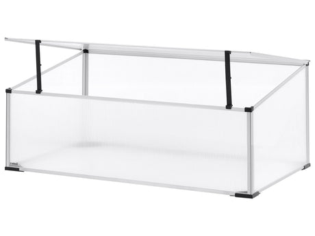 Garden Greenhouse Silver Polycarbonate Sheets Aluminum Frame UV Protection Beliani