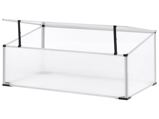 Garden Greenhouse Silver Polycarbonate Sheets Aluminum Frame UV Protection Beliani